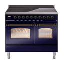 Nostalgie II 40 UPDI406NMPMBB Freestanding Electric Range Range with Induction Double Oven with Triple Glass Door with Bronze knobs view 1