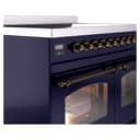 Nostalgie II 40 UPDI406NMPMBB Freestanding Electric Range Range with Induction Double Oven with Triple Glass Door with Bronze knobs view 7
