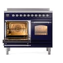 Nostalgie II 40 UPDI406NMPMBC Freestanding Electric Range Range with Induction Double Oven with Triple Glass Door with Chrome knobs view 3