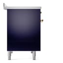 Nostalgie II 40 UPDI406NMPMBG Freestanding Electric Range Range with Induction Double Oven with Triple Glass Door with Brass knobs view 9