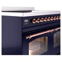 Nostalgie II 40 UPDI406NMPMBP Freestanding Electric Range Range with Induction Double Oven with Triple Glass Door with Copper knobs view 7