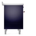 Nostalgie II 40 UPDI406NMPMBP Freestanding Electric Range Range with Induction Double Oven with Triple Glass Door with Copper knobs view 9