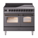 Nostalgie II 40 UPDI406NMPMGB Freestanding Electric Range Range with Induction Double Oven with Triple Glass Door with Bronze knobs view 1