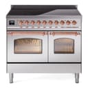 Nostalgie II 40 UPDI406NMPSSP Freestanding Electric Range Range with Induction Double Oven with Triple Glass Door with Copper knobs view 1