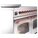 Nostalgie II 40 UPDI406NMPSSP Freestanding Electric Range Range with Induction Double Oven with Triple Glass Door with Copper knobs view 7