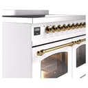 Nostalgie II Series 40 inch Freestanding Electric Induction Range with 6 Elements, Smoothtop Cooktop, 4.3 cu. ft. Total Oven Capacity, Convection Oven, Storage Drawer with Brass Trim view 7