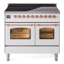 Nostalgie II 40 UPDI406NMPWHP Freestanding Electric Range Range with Induction Double Oven with Triple Glass Door with Copper knobs view 1