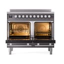 Professional Plus II 40 UPDI406QMPMG Freestanding Electric Range Range with Induction Double Oven with Solid Door with Stainless Steel knobs view 2