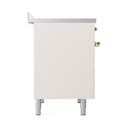 Nostalgie II 40 UPDI406QNMPAWG Freestanding Electric Range Range with Induction Double Oven with Solid Door with Brass knobs view 4