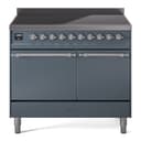 Nostalgie II 40 UPDI406QNMPBGC Freestanding Electric Range Range with Induction Double Oven with Solid Door with Chrome knobs view 1