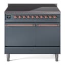 Nostalgie II 40 UPDI406QNMPBGP Freestanding Electric Range Range with Induction Double Oven with Solid Door with Copper knobs view 1