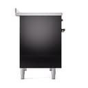 Nostalgie II 40 UPDI406QNMPBKB Freestanding Electric Range Range with Induction Double Oven with Solid Door with Bronze knobs view 4