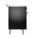 Nostalgie II 40 UPDI406QNMPBKP Freestanding Electric Range Range with Induction Double Oven with Solid Door with Copper knobs view 4