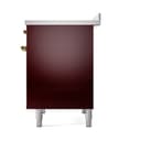 Nostalgie II 40 UPDI406QNMPBUG Freestanding Electric Range Range with Induction Double Oven with Solid Door with Brass knobs view 5