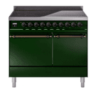 Nostalgie II 40 UPDI406QNMPEGB Freestanding Electric Range Range with Induction Double Oven with Solid Door with Bronze knobs view 1