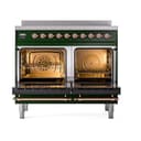 Nostalgie II 40 UPDI406QNMPEGP Freestanding Electric Range Range with Induction Double Oven with Solid Door with Copper knobs view 2