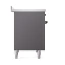 Nostalgie II 40 UPDI406QNMPMGB Freestanding Electric Range Range with Induction Double Oven with Solid Door with Bronze knobs view 4