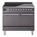 Nostalgie II 40 UPDI406QNMPMGC Freestanding Electric Range Range with Induction Double Oven with Solid Door with Chrome knobs view 1