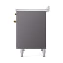 Nostalgie II 40 UPDI406QNMPMGG Freestanding Electric Range Range with Induction Double Oven with Solid Door with Brass knobs view 5