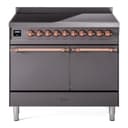 Nostalgie II 40 UPDI406QNMPMGP Freestanding Electric Range Range with Induction Double Oven with Solid Door with Copper knobs view 1