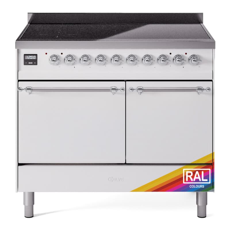 Nostalgie II 40 UPDI406QNMPRAC Freestanding Electric Range Range with Induction Double Oven with Solid Door with Chrome knobs