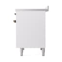 Nostalgie II 40 UPDI406QNMPWHB Freestanding Electric Range Range with Induction Double Oven with Solid Door with Bronze knobs view 5
