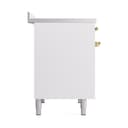 Nostalgie II 40 UPDI406QNMPWHG Freestanding Electric Range Range with Induction Double Oven with Solid Door with Brass knobs view 4