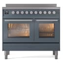 Professional Plus II 40 UPDI406WMPBG Freestanding Electric Range Range with Induction Double Oven with Triple Glass Door with Stainless Steel knobs view 2