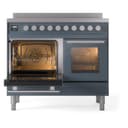Professional Plus II 40 UPDI406WMPBG Freestanding Electric Range Range with Induction Double Oven with Triple Glass Door with Stainless Steel knobs view 4