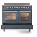 Professional Plus II 40 UPDI406WMPBG Freestanding Electric Range Range with Induction Double Oven with Triple Glass Door with Stainless Steel knobs view 6