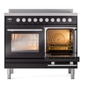 Professional Plus II 40 UPDI406WMPBK Freestanding Electric Range Range with Induction Double Oven with Triple Glass Door with Stainless Steel knobs view 5