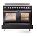 Professional Plus II 40 UPDI406WMPBK Freestanding Electric Range Range with Induction Double Oven with Triple Glass Door with Stainless Steel knobs view 6
