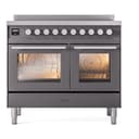 Professional Plus II 40 UPDI406WMPMG Freestanding Electric Range Range with Induction Double Oven with Triple Glass Door with Stainless Steel knobs view 2