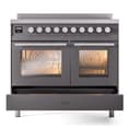 Professional Plus II 40 UPDI406WMPMG Freestanding Electric Range Range with Induction Double Oven with Triple Glass Door with Stainless Steel knobs view 6