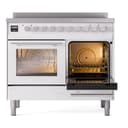 Professional Plus II 40 UPDI406WMPWH Freestanding Electric Range Range with Induction Double Oven with Triple Glass Door with Stainless Steel knobs view 5