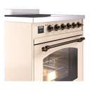 Nostalgie II 30 UPI304NMPAWB Freestanding Electric Range Range with Induction Single Oven with Triple Glass Door with Bronze knobs view 5