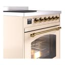 Nostalgie II Series 30 inch Freestanding Electric Induction Range with 4 Elements, Smoothtop Cooktop, 4 cu. ft. Total Oven Capacity, Convection Oven, Viewing Window, Storage Drawer with Brass Trim view 5
