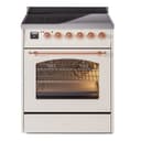 Nostalgie II 30 UPI304NMPAWP Freestanding Electric Range Range with Induction Single Oven with Triple Glass Door with Copper knobs view 1