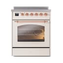 Nostalgie II 30 UPI304NMPAWP Freestanding Electric Range Range with Induction Single Oven with Triple Glass Door with Copper knobs view 2