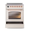Nostalgie II 30 UPI304NMPAWP Freestanding Electric Range Range with Induction Single Oven with Triple Glass Door with Copper knobs view 4