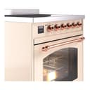 Nostalgie II 30 UPI304NMPAWP Freestanding Electric Range Range with Induction Single Oven with Triple Glass Door with Copper knobs view 5