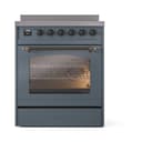 Nostalgie II 30 UPI304NMPBGB Freestanding Electric Range Range with Induction Single Oven with Triple Glass Door with Bronze knobs view 2