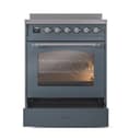 Nostalgie II 30 UPI304NMPBGC Freestanding Electric Range Range with Induction Single Oven with Triple Glass Door with Chrome knobs view 4