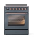 Nostalgie II 30 UPI304NMPBGP Freestanding Electric Range Range with Induction Single Oven with Triple Glass Door with Copper knobs view 2