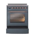 Nostalgie II 30 UPI304NMPBGP Freestanding Electric Range Range with Induction Single Oven with Triple Glass Door with Copper knobs view 4