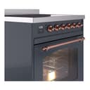 Nostalgie II 30 UPI304NMPBGP Freestanding Electric Range Range with Induction Single Oven with Triple Glass Door with Copper knobs view 5