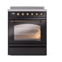 Nostalgie II 30 UPI304NMPBKB Freestanding Electric Range Range with Induction Single Oven with Triple Glass Door with Bronze knobs view 2
