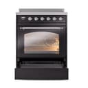Nostalgie II 30 UPI304NMPBKC Freestanding Electric Range Range with Induction Single Oven with Triple Glass Door with Chrome knobs view 4
