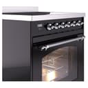 Nostalgie II 30 UPI304NMPBKC Freestanding Electric Range Range with Induction Single Oven with Triple Glass Door with Chrome knobs view 5