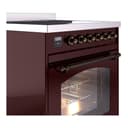 Nostalgie II 30 UPI304NMPBUB Freestanding Electric Range Range with Induction Single Oven with Triple Glass Door with Bronze knobs view 5